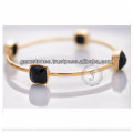 Wholesale Supplier for Black Onyx Vermeil Gold Silver Bangle for Women